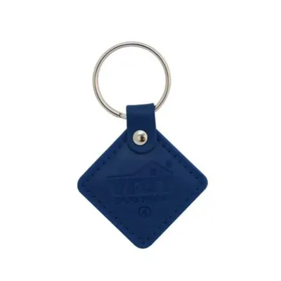 Ключ RF (RFID-13.56 МГц). Кожаный брелок с тиснением логотипа, синий. Встроенная защита от несанкционированного копирования. Используется совмес