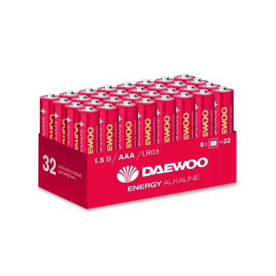 Элемент питания LR03 (AAА) DAEWOO Energy Alkaline, упаковка 32 шт.