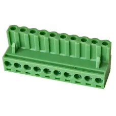 Соединитель штекерный печатной платы, 10 полюса, RM5.0, KLR2GK-5.0-10P