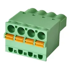 Соединитель штекерный печатной платы, 4 полюса, RM5.08, KLR2GKD-5.08-04P
