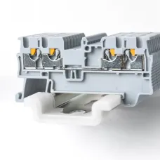 Клемма проходная, зажим push-in, серая 17.5 A, 500 В, 1.5 кв. мм (1 уп-100шт) RYK 1.5 FO-V0 KLR