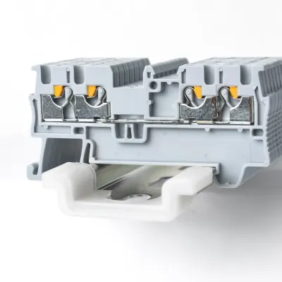 Клемма проходная, зажим push-in, серая 17.5 A, 500 В, 1.5 кв. мм (1 уп-100шт) RYK 1.5 FO-V0 KLR