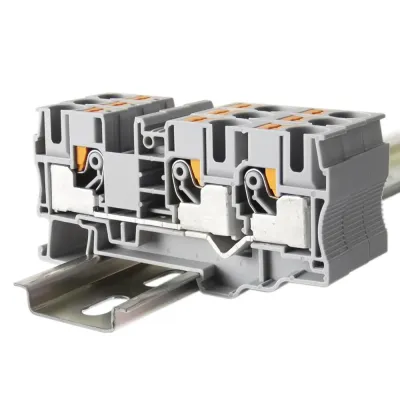 Клемма проходная, зажим push-in, серая 57 A, 1000 В, 10 кв. мм (1 уп-30шт) RYK 10 TO KLR