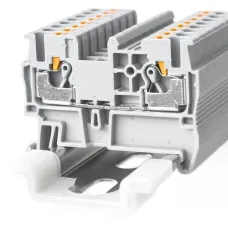 Клемма проходная, зажим push-in, серая 24 A, 1000 В, 2.5 кв. мм (1 уп-90шт) RYK 2.5-V0 KLR