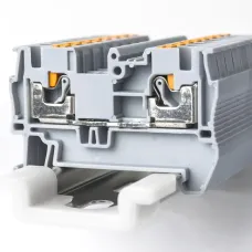 Клемма проходная, зажим push-in, серая 32 A, 1000 В,  4 кв. мм (1 уп-70шт) RYK 4-V0 KLR