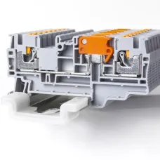 Клемма с размыкателем, зажим push-in, серая 20 A, 1000 В, 4 кв. мм (1 уп-65шт) RYK 4 SW-V0 KLR