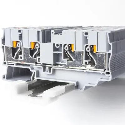 Клемма проходная, зажим push-in, серая 41 A, 1000 В, 6 кв. мм (1 уп-30шт) RYK 6 FO-V0 KLR