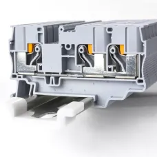 Клемма проходная, зажим push-in, серая 41 A, 1000 В,  6 кв. мм (1 уп-50шт) RYK 6 TO-V0 KLR