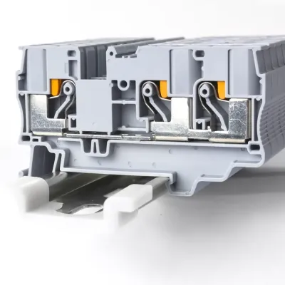 Клемма проходная, зажим push-in, серая 41 A, 1000 В,  6 кв. мм (1 уп-50шт) RYK 6 TO-V0 KLR