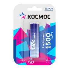 Аккумулятор 18650 Li-ion 1500 мАч без защиты 3.7В блистер 1 шт