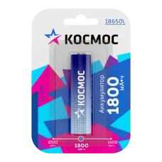 Аккумулятор 18650 Li-ion 1800 мАч без защиты 3.7В блистер 1 шт