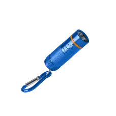 Фонарь брелок 1Вт LED/4xLR44 входят в комплект/корпус анодированный алюминий/карабин, КОСМОС