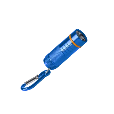 Фонарь брелок 1Вт LED/4xLR44 входят в комплект/корпус анодированный алюминий/карабин, КОСМОС