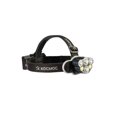 Фонарь налобный аккумуляторный 5Вт+3Вт XPE LED+2Вт COB, 8 режимов, Li-ion 18650 2400mAh (2x1200mAh)