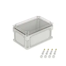 Корпус IP67,300х200х160 (выс.крышки 35),стнк.выбв.флнц.,прозр.крыш.