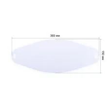 Стекло поликарбонатное 393*150*1мм внешнее с боковым 3D обзором (Россия)