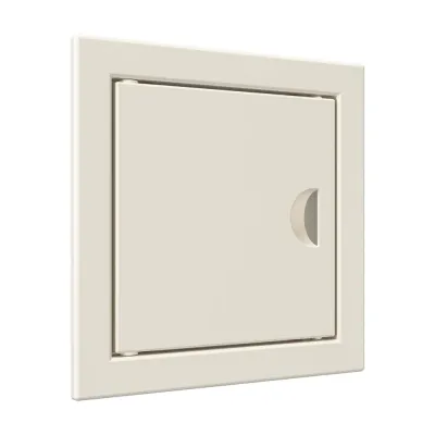 Л1010Р Ivory, Люк-дверца ревизионная 122х122 с фланцем 98х98 с ручкой АБС
