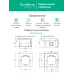 Лючок MultiDeS на 2 модуля IP44 с монтажной коробкой для стены фальшпола стола ЧЁРНЫЙ матовый тип MDK20