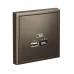 ARTGALLERY USB розетка A + тип-C 45Вт высокоскор.заряд. QC, PD, механизм, мокко