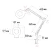 Лупа на струбцине 5D с подсветкой 56 SMD LED, d-127мм, белая