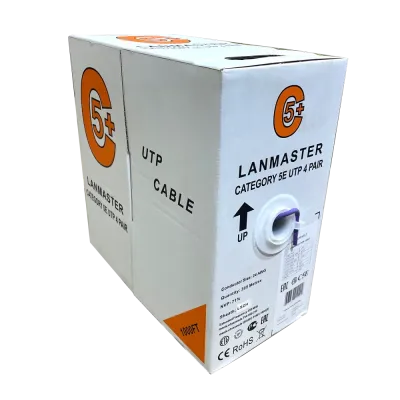 Витая пара UTP patch 4x2 Кат. 5E 350Mhz LSZH фиолетовый 305 м