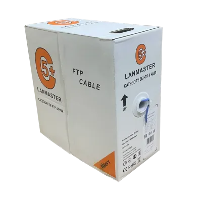 Витая пара FTP 4x2 Кат. 5E 100Mhz patch LSZH IN синий 305 м