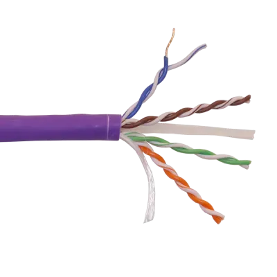 Витая пара U/UTP 4 пары Кат. 6 550Mhz LSZH нг(A)-HF IN фиолетовый 305 м