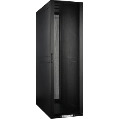 Шкаф DCS 48U 600x1070 мм, с перфорированными дверьми, без боковых панелей, черный