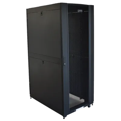 Шкаф DCS 48U 800x1200 мм, с перфорированными дверьми, без боковых панелей, черный