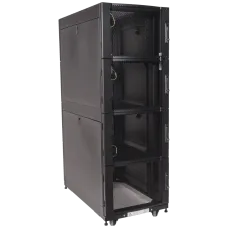 Шкаф DCS 48U 600x1070 мм, 4 секции, двери с перфорацией, с боковыми панелями, черный
