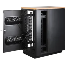 Шкаф SOUNDPROOF звукоизолированный 24U 750x1039 мм, отделка под дерево, цвет лиственница
