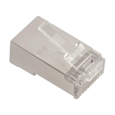 Коннектор RJ45 тип EZ, 8P8C, STP, Cat.6, универсальный, покрытие 50 микрон,100 шт.
