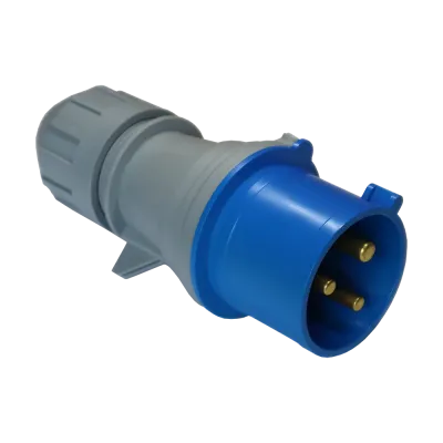 Вилка IEC309 1Ф 32A 250V разборная синяя