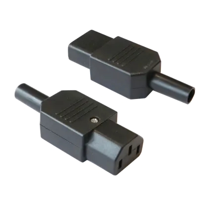 Вилка IEC C13 10A 250V прямая разборная чёрная