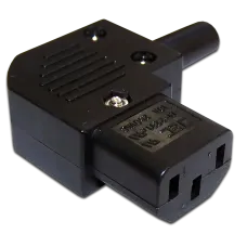 Вилка IEC C13 10A 250V угловая разборная чёрная
