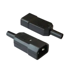 Вилка IEC C14 10A 250V прямая разборная чёрная