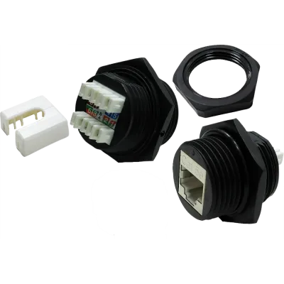 Модуль индустриальный Keystone, RJ45, экранированный, кат.5E, IP68, 180 градусов