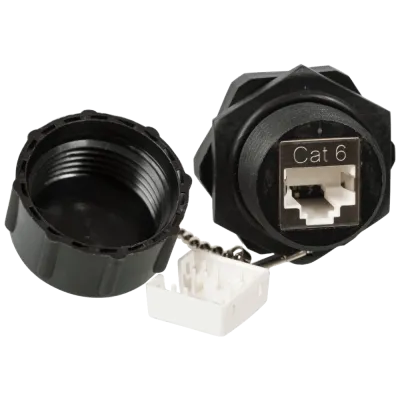 Модуль индустриальный Keystone, RJ45, экранированный, кат.6, IP68, 180 градусов