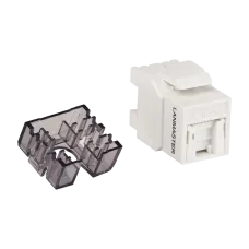 Модуль Keystone, RJ45, неэкранированный, кат.5E, со встроенной шторкой, 180 градусов, белый