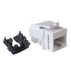 Модуль Keystone, RJ45, неэкранированный, кат.5E, без шторки, 90 градусов, белый