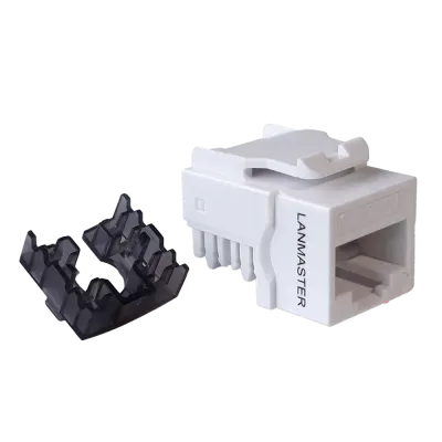 Модуль Keystone, RJ45, неэкранированный, кат.5E, без шторки, 90 градусов, белый