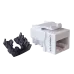 Модуль Keystone, RJ45, неэкранированный, кат.5E, без шторки, 90 градусов, белый
