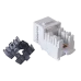 Модуль Keystone, RJ45, неэкранированный, кат.5E, без шторки, 90 градусов, белый