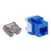 Модуль Keystone, RJ45, неэкранированный, кат.6, без шторки, 180 градусов, синий