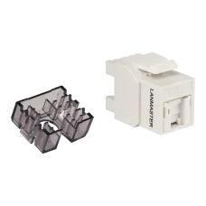 Модуль Keystone, RJ45, неэкранированный, кат.6, со встроенной шторкой, 180 градусов, белый