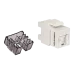 Модуль Keystone, RJ45, неэкранированный, кат.6, со встроенной шторкой, 180 градусов, белый