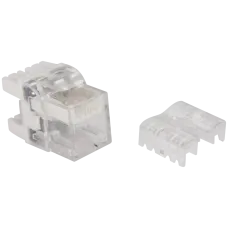 Модуль Keystone, RJ45, кат.5E, UTP, 180 градусов, с индикатором, белый