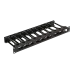 Органайзер кабельный 19'' c пластиковыми пальцами и крышкой, 1U
