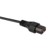 Кабель электропитания с блокировкой C13-Schuko прямая, 3х0.75, 220В, 10А, черный, 2 м