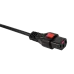 Кабель электропитания с блокировкой C13-Schuko прямая, 3х0.75, 220В, 10А, черный, 2 м